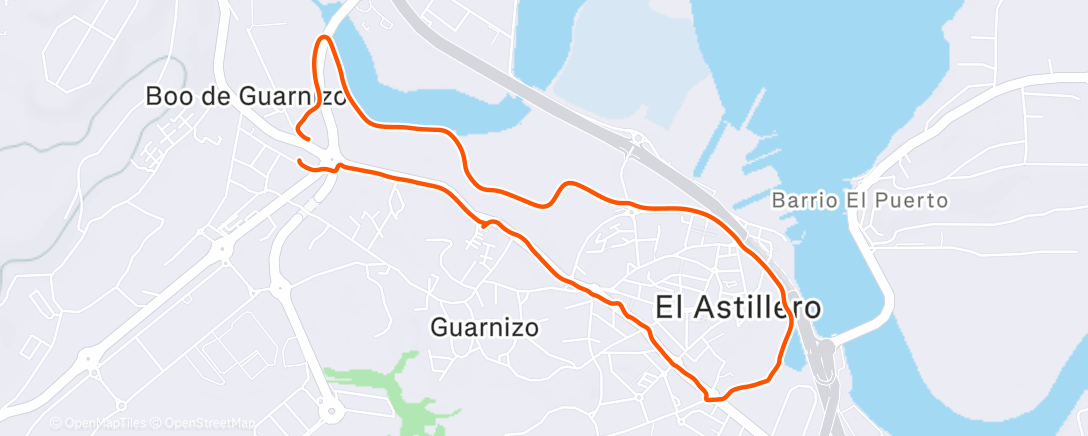 Map of the activity, Caminata a la hora del almuerzo