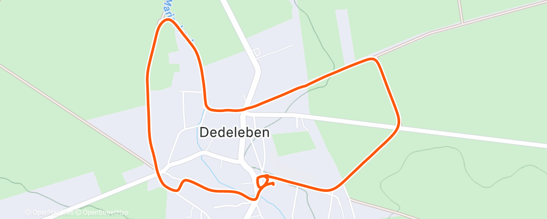 Map of the activity, Lauf am Nachmittag