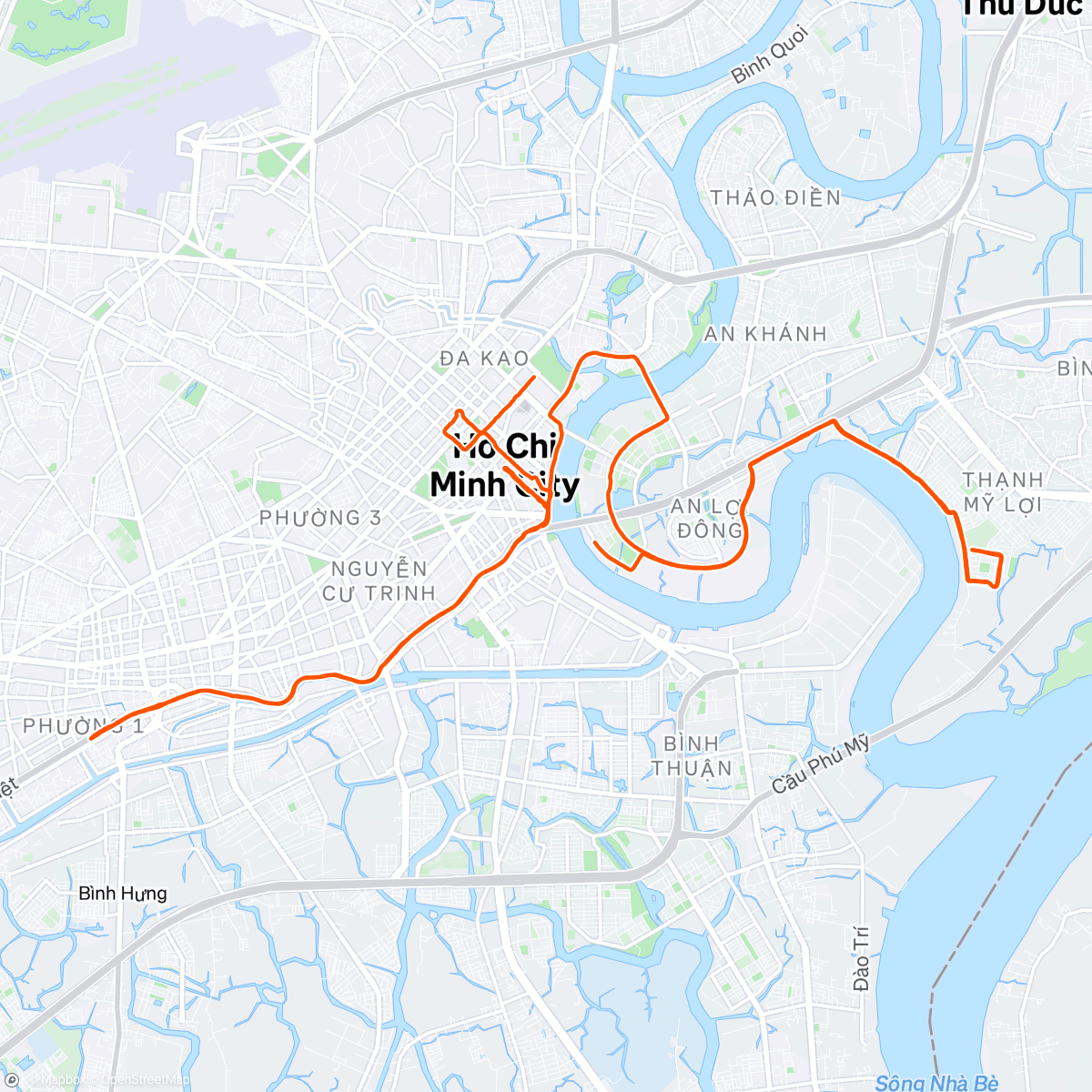 Map of the activity, DEBUT 42KM TECHCOMBANK