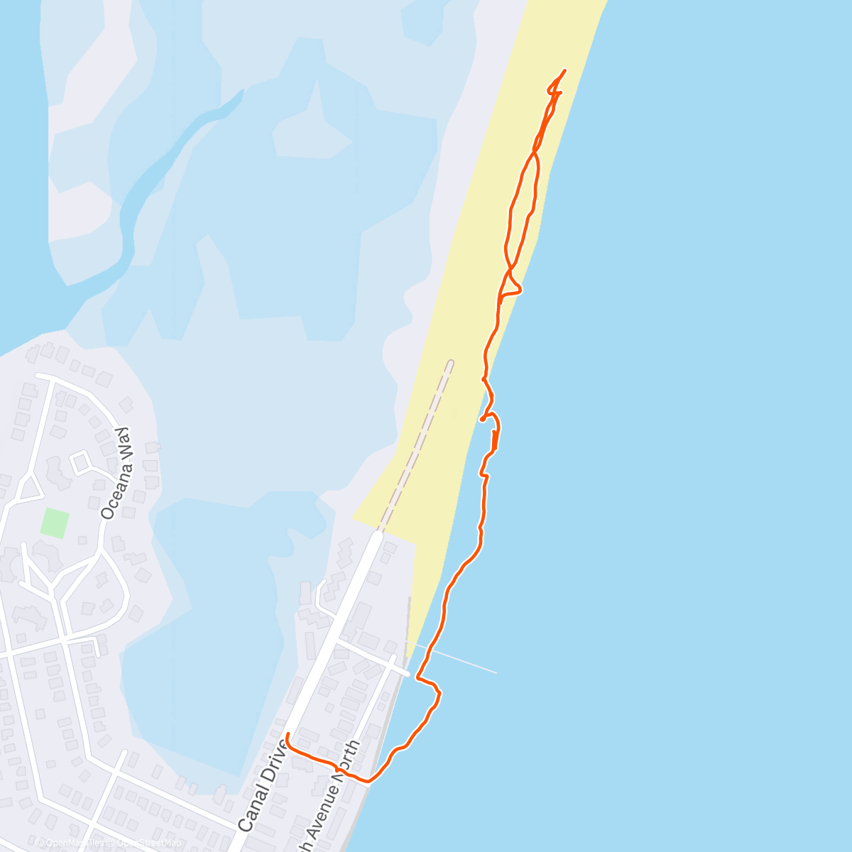 Map of the activity, Afternoon Walk