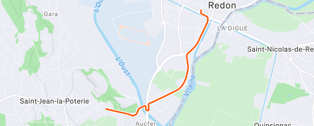 Map of the activity, Sortie à vélo électrique l'après-midi