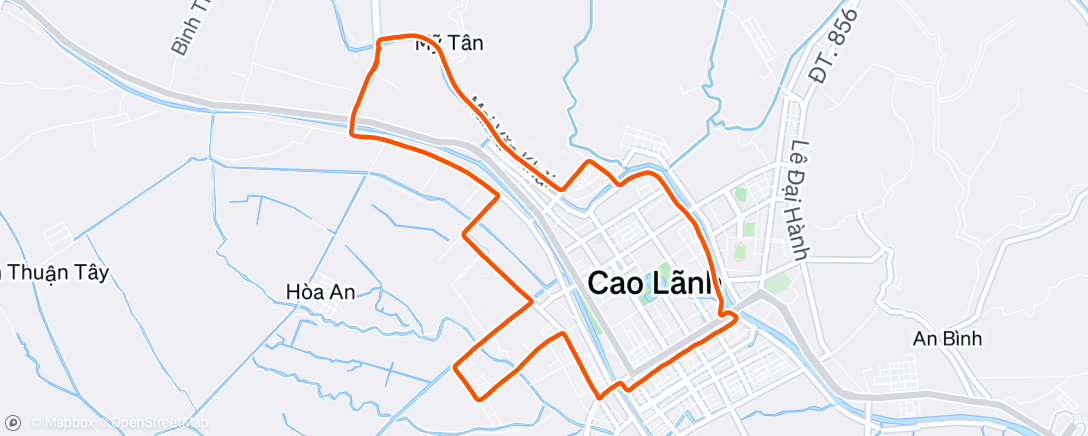 Map of the activity, Morning Run