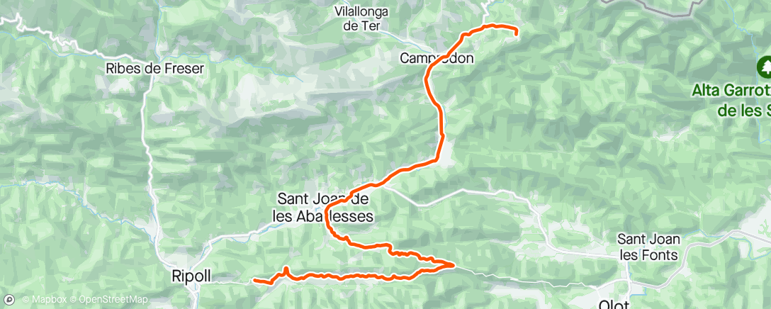 Map of the activity, Afternoon Road Ride