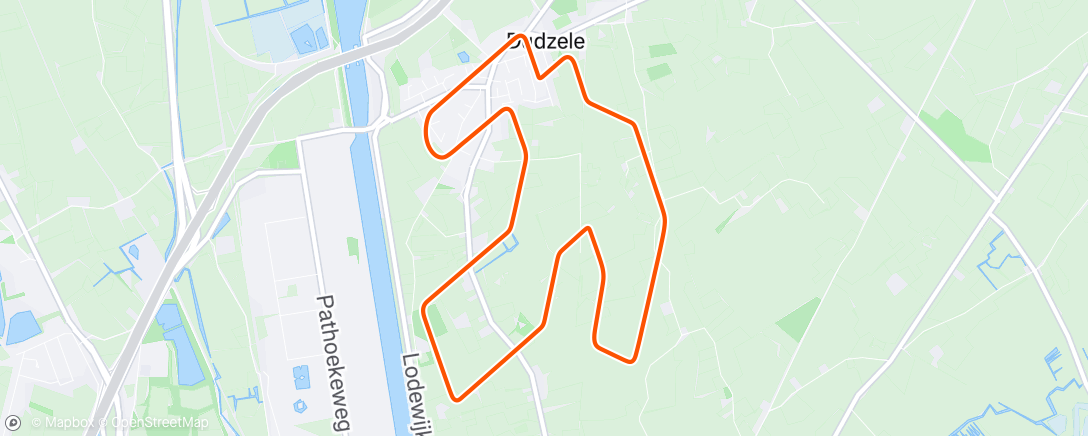 Map of the activity, MyWhoosh - Bruges