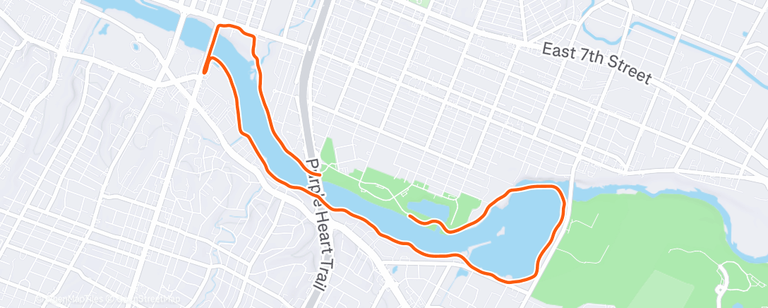 Map of the activity, Morning Run