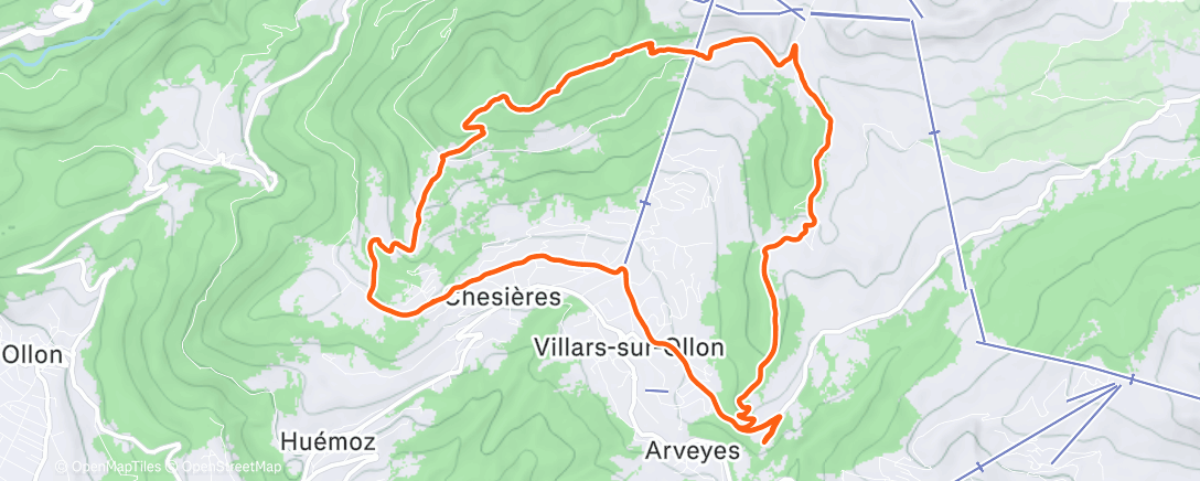 Карта физической активности (Rando course avec Eve)