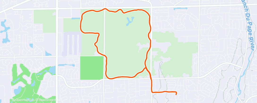 Map of the activity, Morning Run