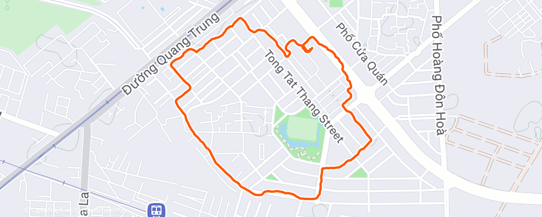 Map of the activity, Night Run