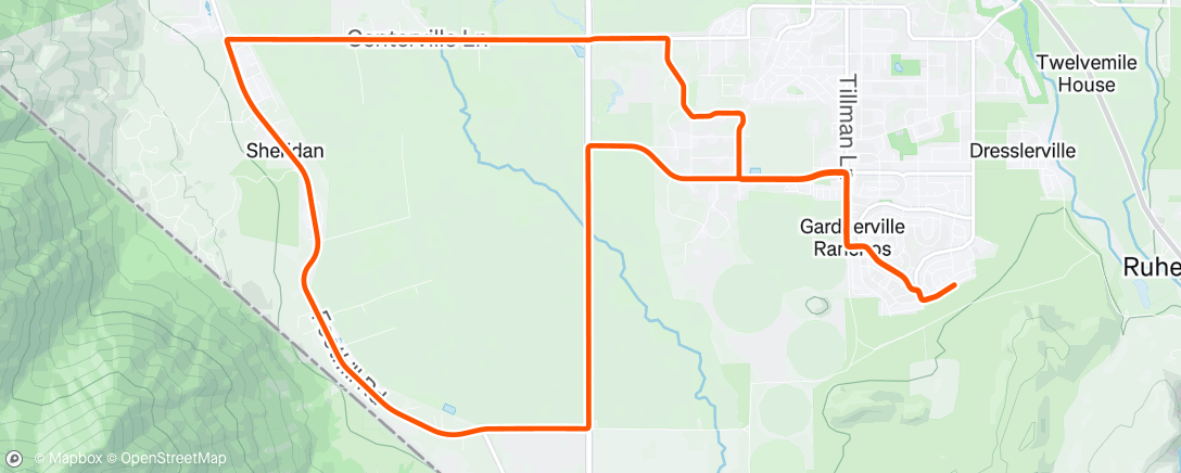 Map of the activity, Morning Ride