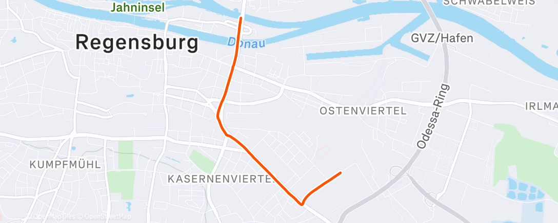 Map of the activity, Mittagsradfahrt