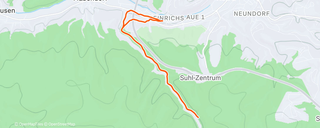 Map of the activity, 4x 8min Crossintervalle