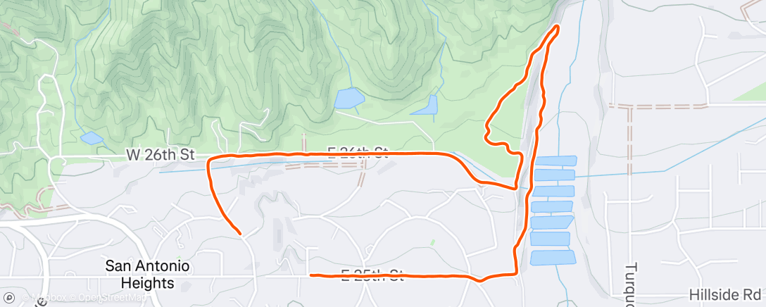Map of the activity, Evening Run