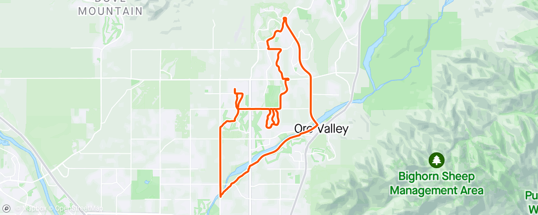 Map of the activity, Saturday Dangle Rancho Path