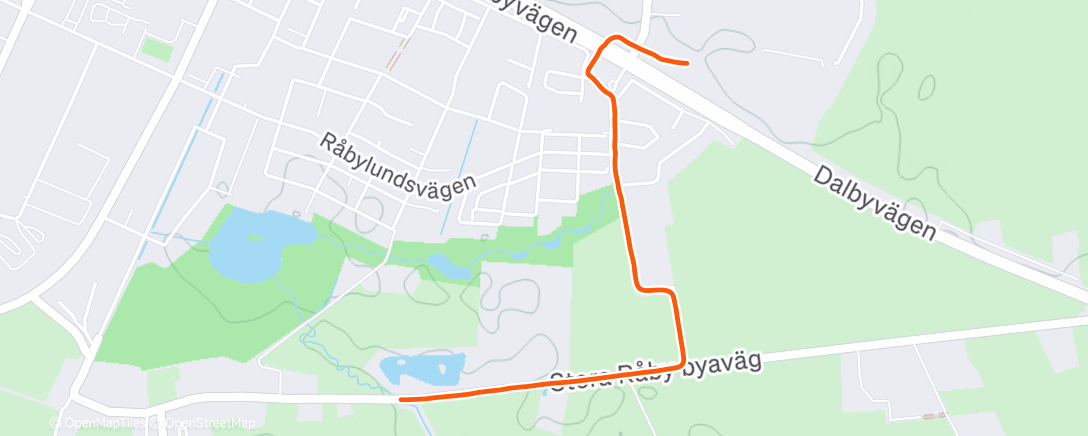 Map of the activity, Lunch Run