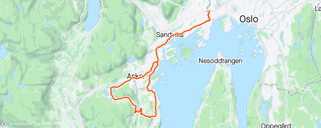 Map of the activity, Sykkeltur☀️☀️