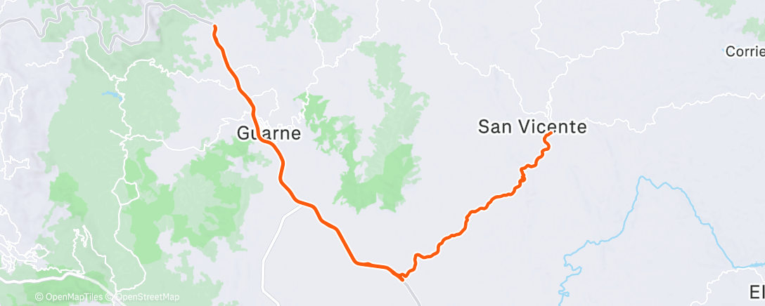 Map of the activity, Morning Ride