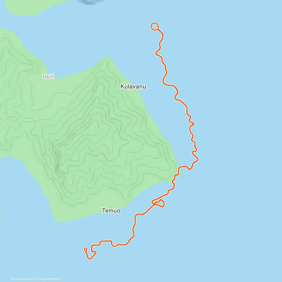 Map of the activity, Zwift - 2x(4x2min) Threshold Fun on Southern Coast Cruise in Watopia