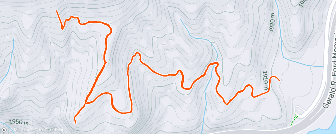 Map of the activity, Afternoon Trail Run