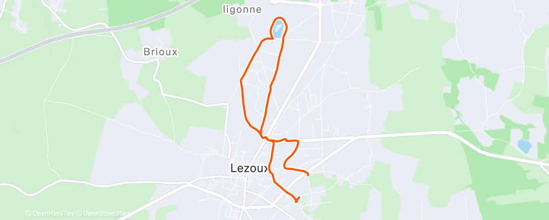 Map of the activity, Marche dans l'après-midi