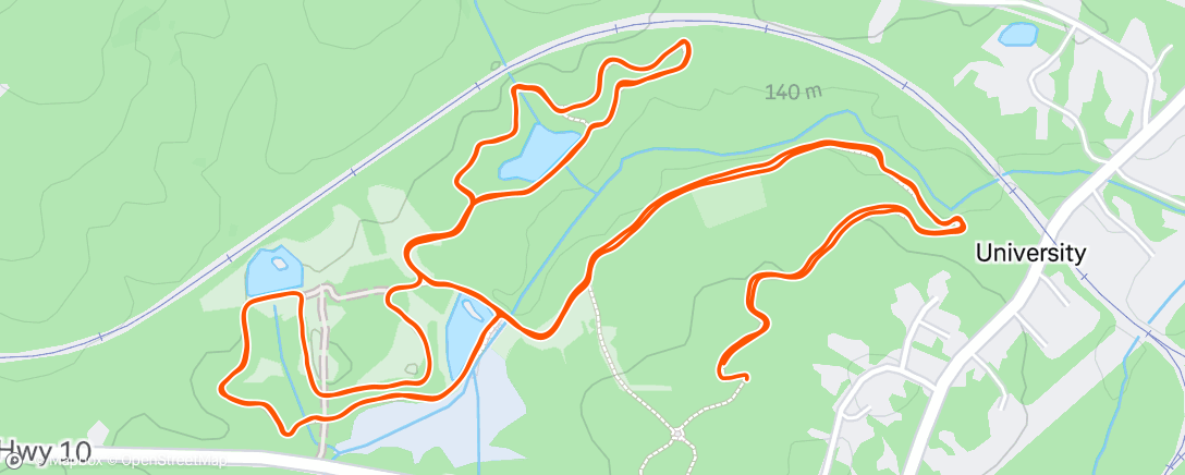 Mappa dell'attività Lunch Run