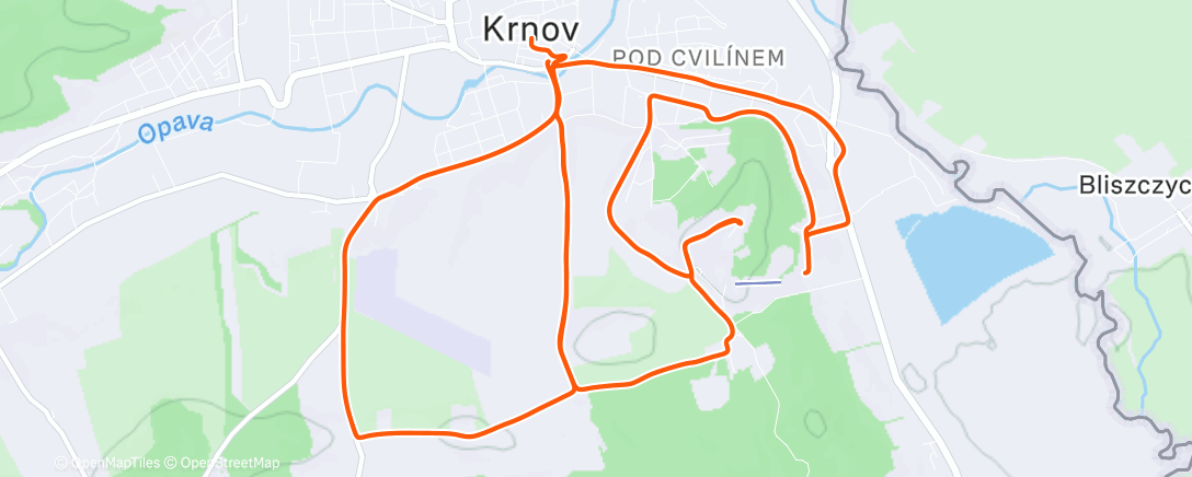 Map of the activity, Lunch Ride