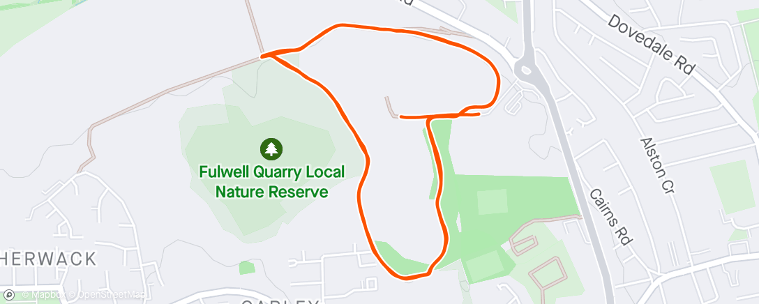 Map of the activity, Fulwell Quarry parkrun #2