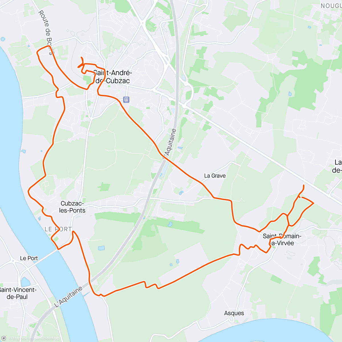 Mapa da atividade, Morning Ride St Romain la Virvée