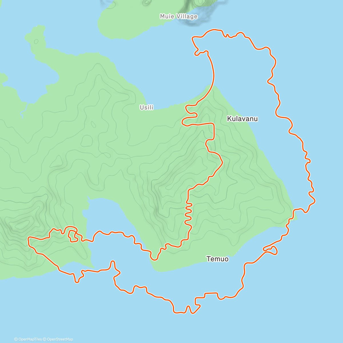 Map of the activity, Zwift - Tides and Temples in Watopia