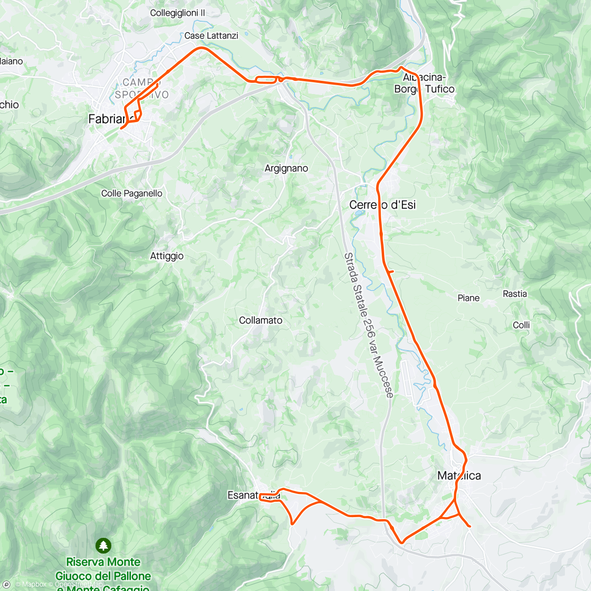 Map of the activity, Esanatoglia
