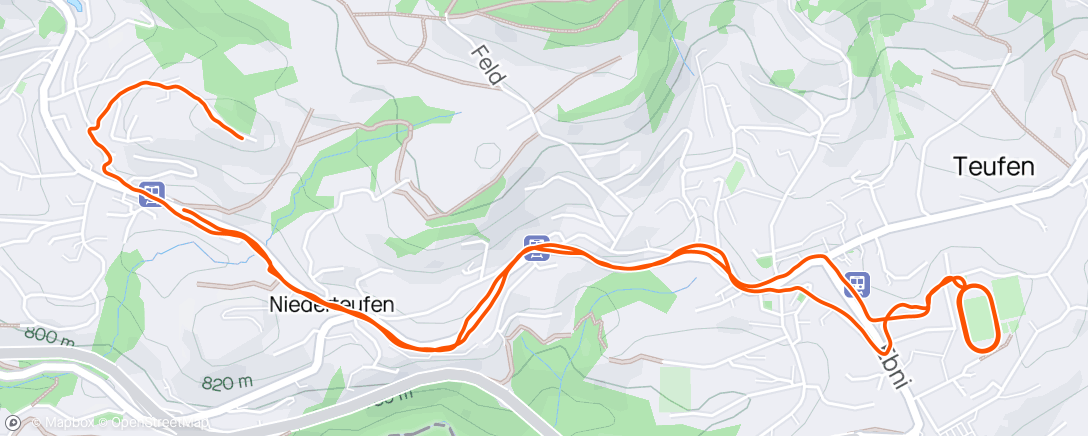 Map of the activity, Intervalltraining 10x400m
