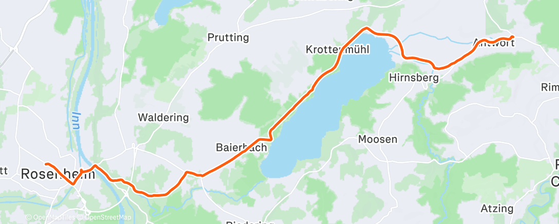 Map of the activity, Fahrt am Morgen