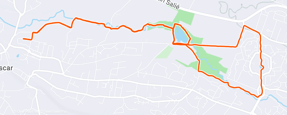 Map of the activity, Footing avec Gabin