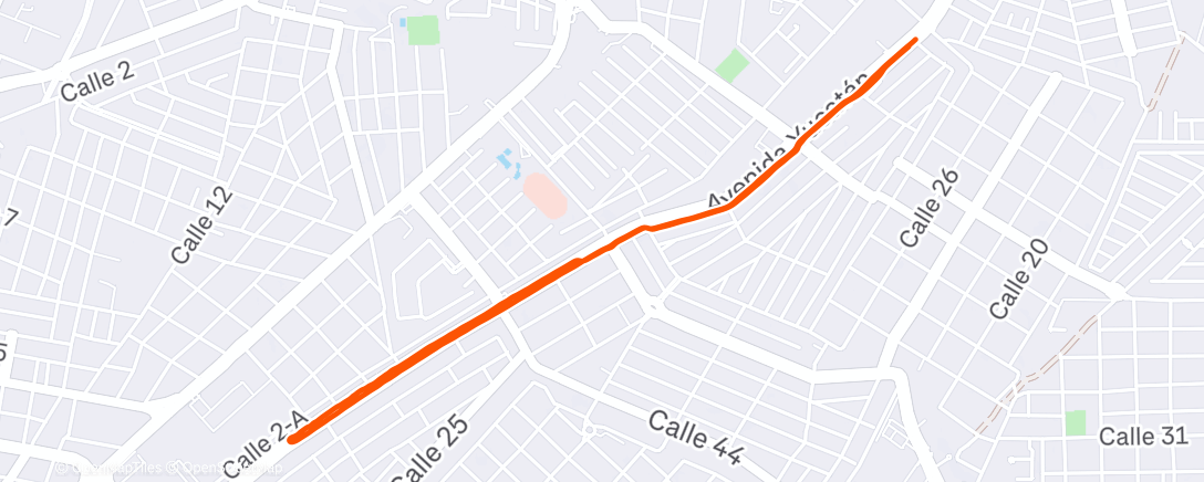 Map of the activity, Morning Run