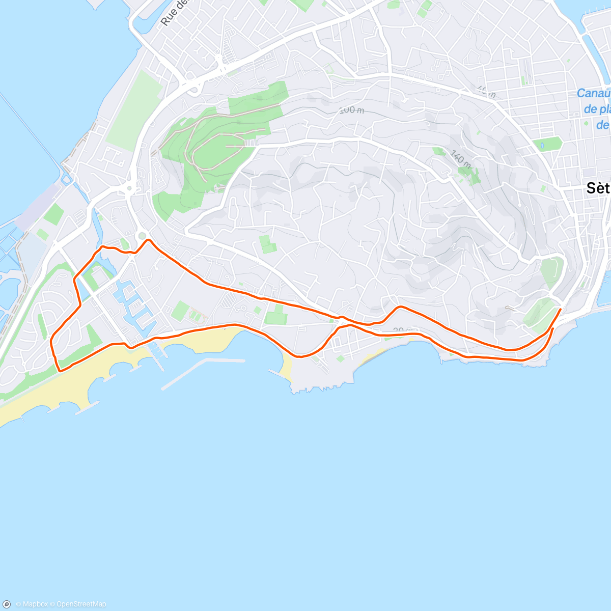 Map of the activity, Course à pied matinale