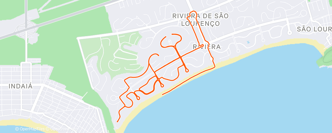 Map of the activity, Corrida matinal