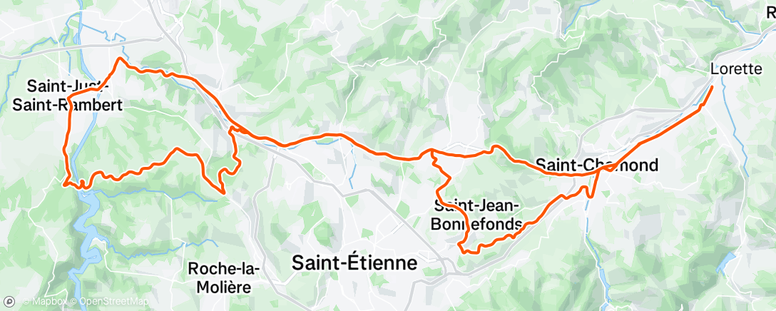 Map of the activity, Sortie vélo le matin