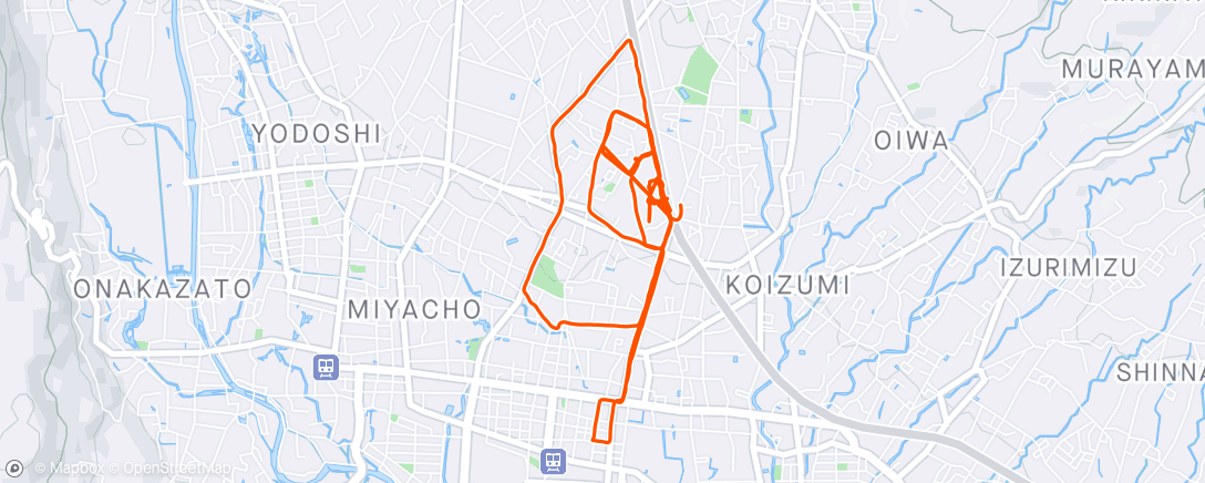 Map of the activity, 午後のトレイルランニング