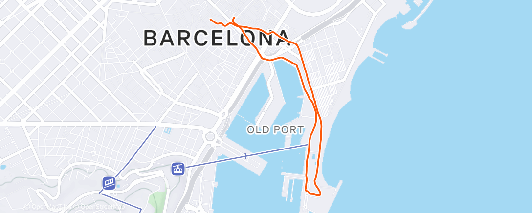 Map of the activity, Afternoon Run