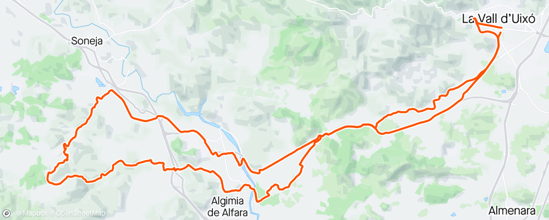Map of the activity, Ruta a la masía coronel y plasenda