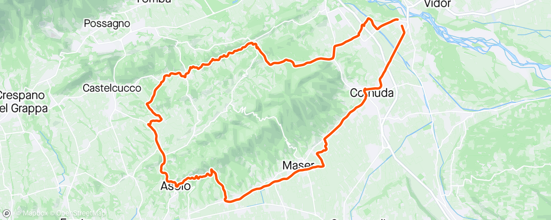 Map of the activity, Asolo