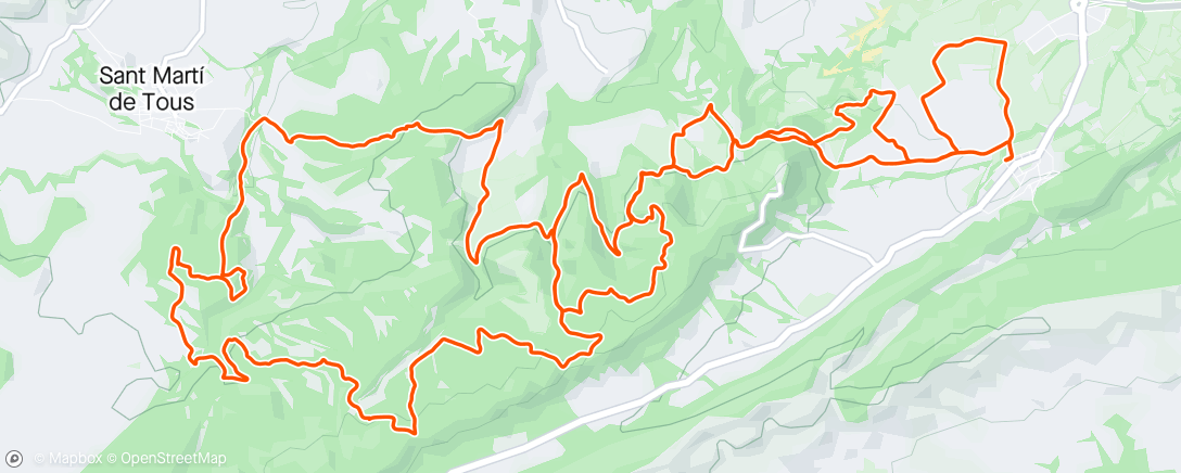 アクティビティ「Bicicleta de montaña matutina」の地図