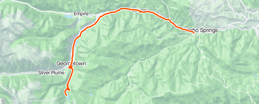 Map of the activity, Guanella Pass