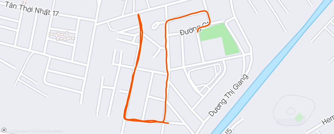 Map of the activity, Morning Run