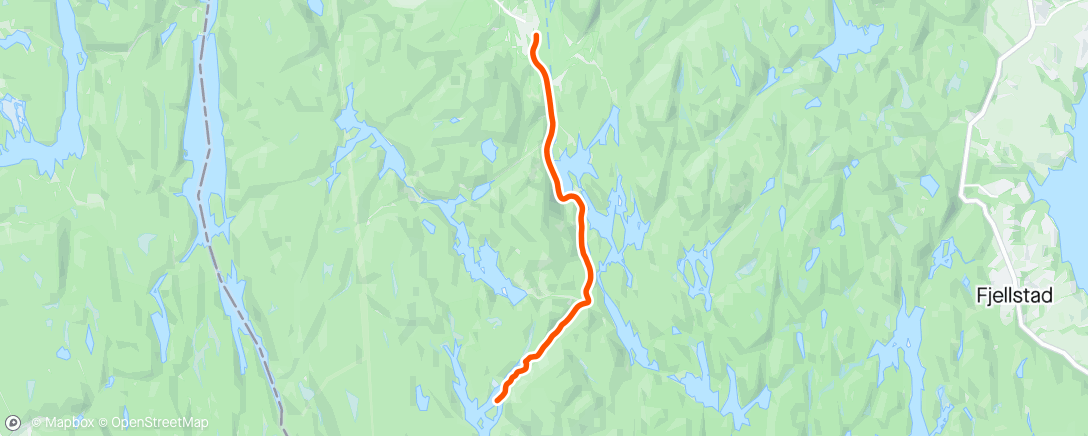 Mapa de la actividad, Sykle og gå inn til Skålsjøen