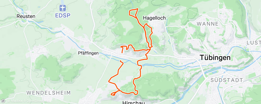 Map of the activity, Mountainbike-Fahrt am Nachmittag