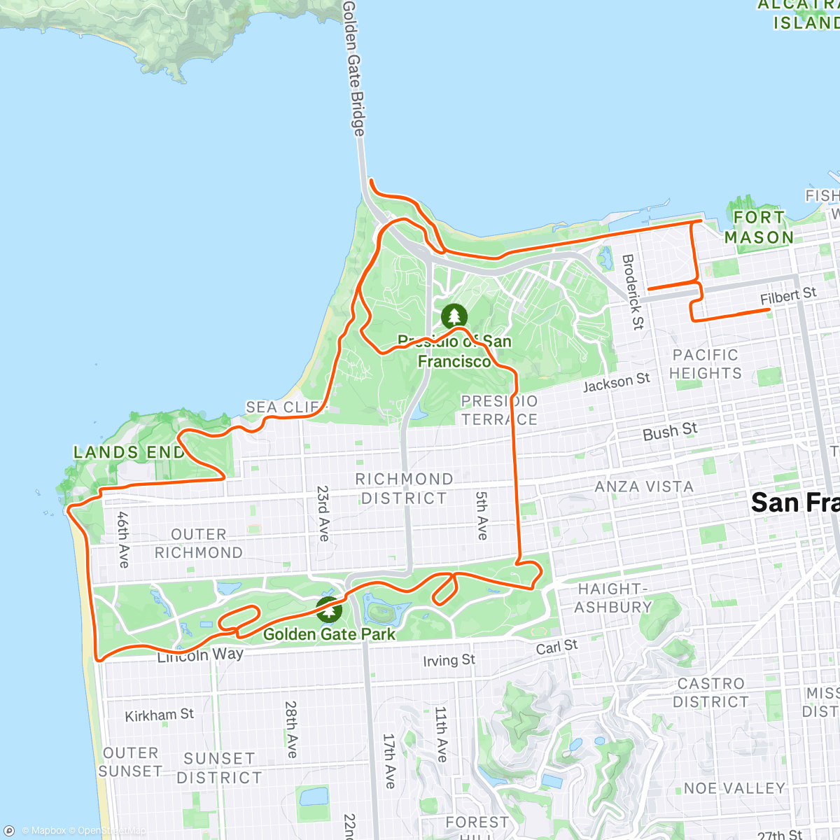 Map of the activity, Afternoon Ride