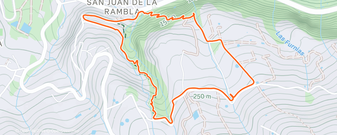 Map of the activity, Afternoon Walk