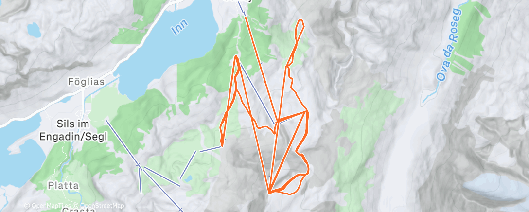 Map of the activity, Sessione di sci alpino mattutina