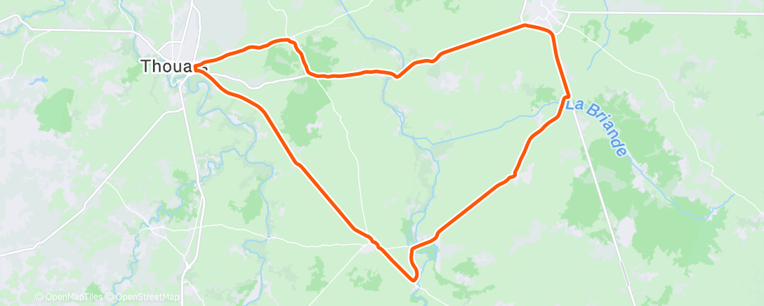 Map of the activity, Sortie vélo le midi