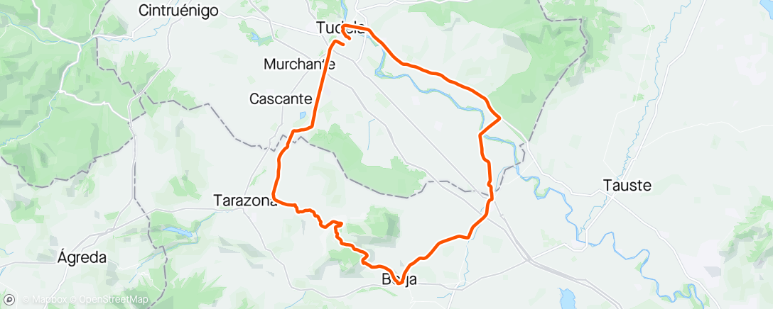 Map of the activity, C.C.Muskaria: Fustiñana, Cortes, Mallen, Borja, Santuario de Misericordia, el Buste, Ablitas, Tudela 🍺